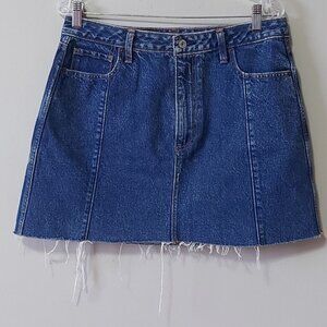 Abercrombie and Fitch Vintage A-Line Skirt Size 31 Blue Zoe Natural Rise Mini